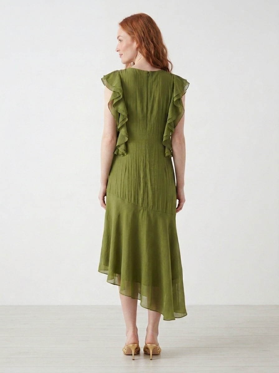 Vestido Midi com Folhos - Image 2